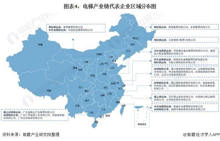 链区域热力图：广东企业密度最高凯发娱乐k8中国电梯行业产业